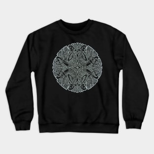 Celtic Knotwork Pattern: Four Men, Four Birds Crewneck Sweatshirt